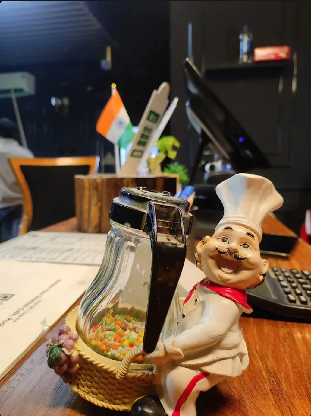 Food served at a table in the Pour Gourmet café